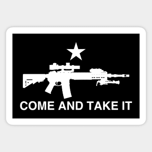 Come And Take It AR15 MK12 LPVO Rifle Texas Flag Sticker